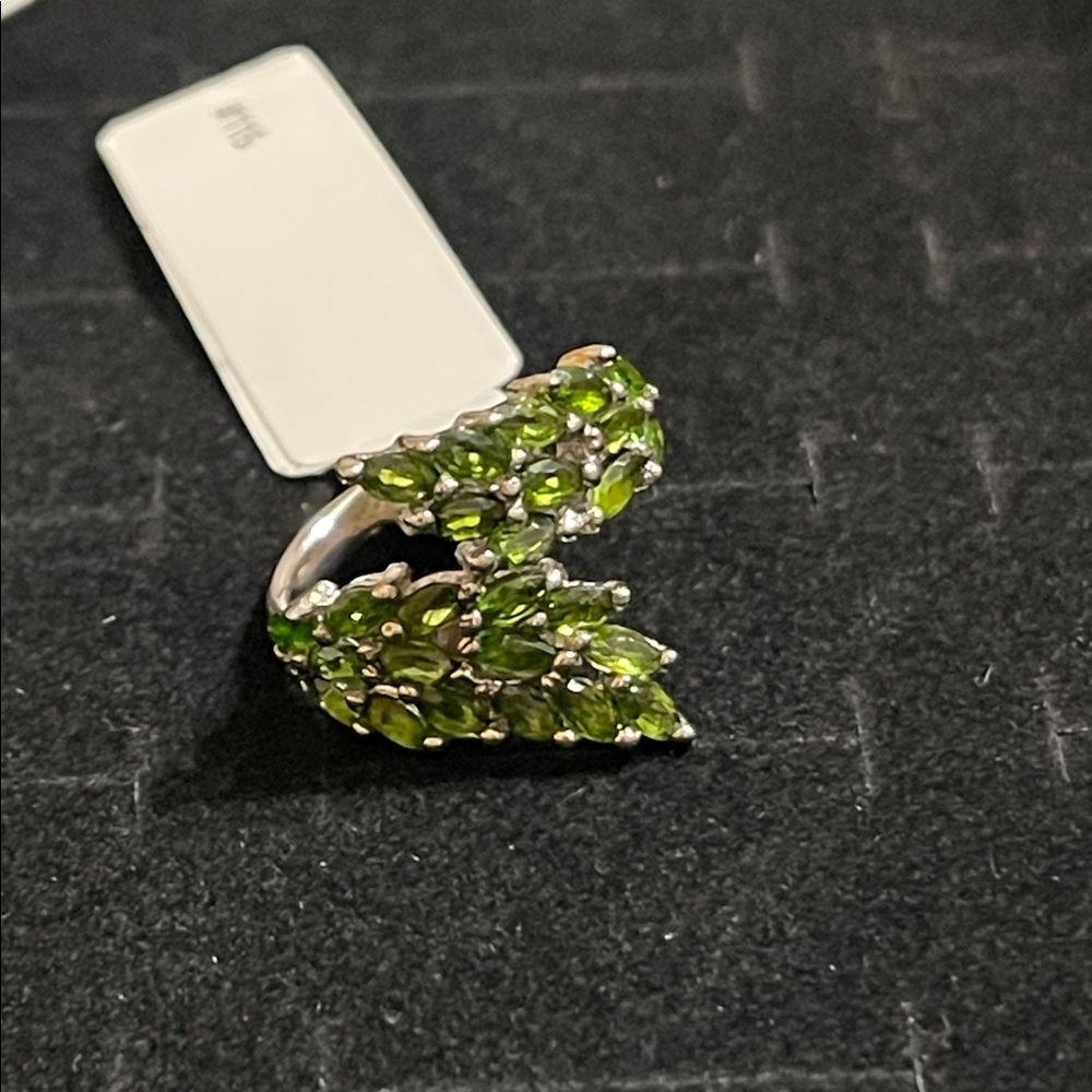 Natural Chrome Diopside Gemstone in 925 Sterling Silver Size 7 - Picture 13 of 13